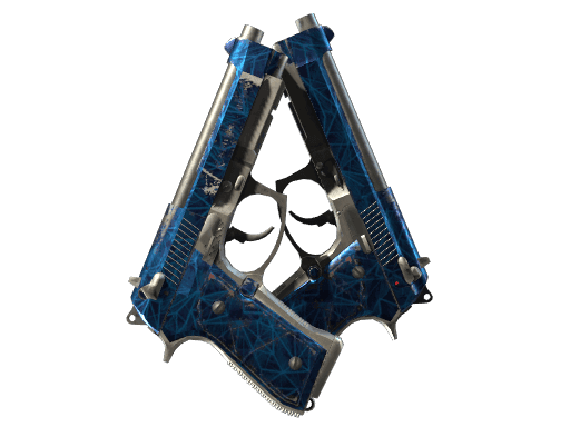 Dual Berettas Cobalt Quartz (Souvenir Well-Worn)