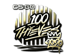 100 Thieves (Gold) CS2 Sticker
