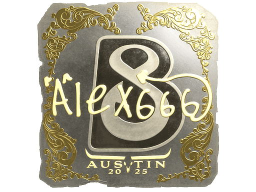 alex666 (Gold) CS2 Sticker