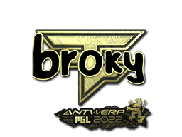 broky (Gold) CS2 Sticker