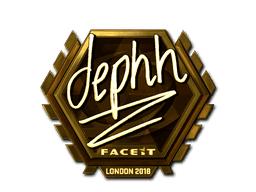dephh (Gold) CS2 Sticker