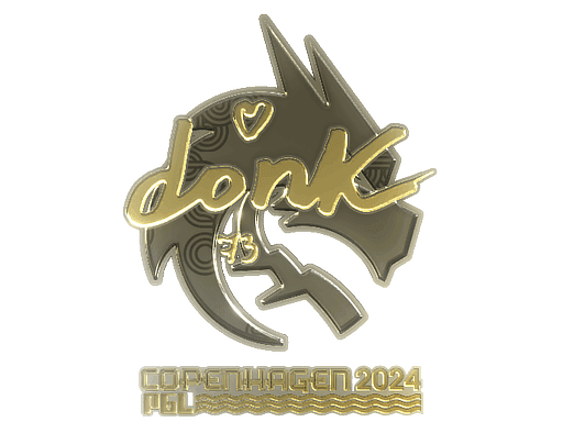 donk (Gold) CS2 Sticker