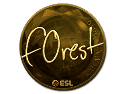 f0rest (Gold) CS2 Sticker
