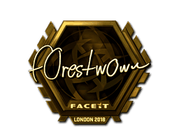 f0rest (Gold) CS2 Sticker