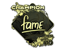 fame (Gold, Champion) CS2 Sticker