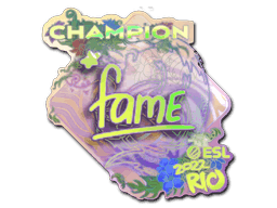 fame (Holo, Champion) CS2 Sticker