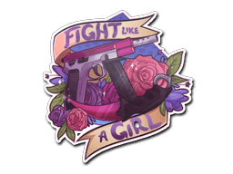 Fight like a Girl CS2 Sticker