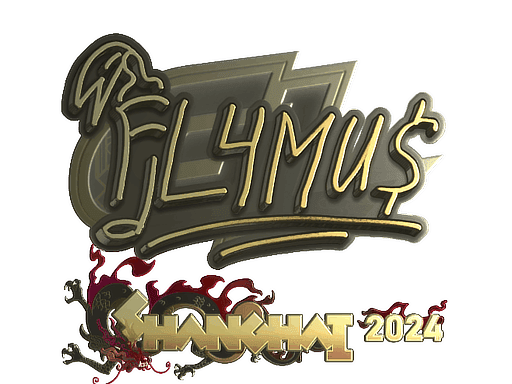 FL4MUS (Gold) CS2 Sticker
