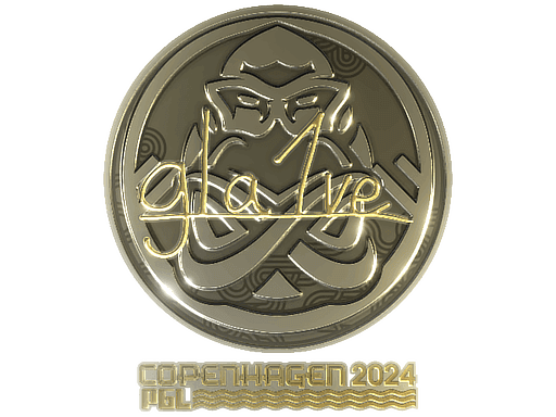 gla1ve (Gold) CS2 Sticker