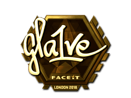 gla1ve (Gold) CS2 Sticker