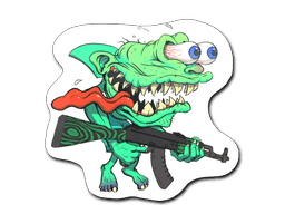 Green Shark Shooter CS2 Sticker