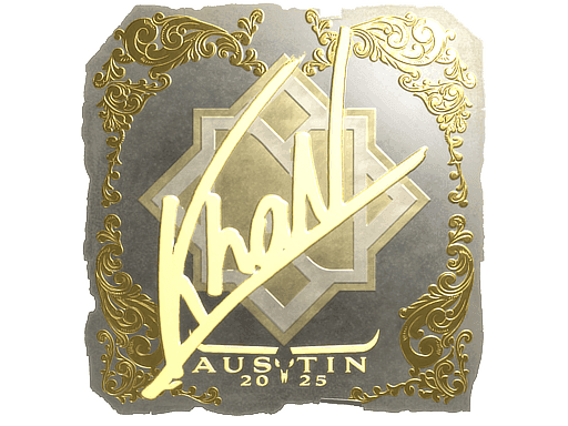 khaN (Gold) CS2 Sticker