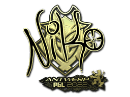 NiKo (Gold) CS2 Sticker