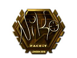 NiKo (Gold) CS2 Sticker