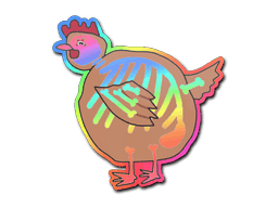 Poorly Drawn Chicken (Holo) CS2 Sticker