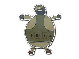 Poorly Drawn IDF CS2 Sticker
