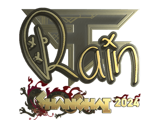 rain (Gold) CS2 Sticker