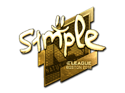 s1mple (Gold) CS2 Sticker