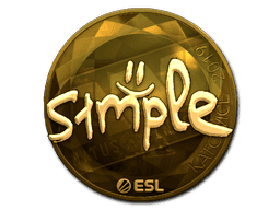 s1mple (Gold) CS2 Sticker