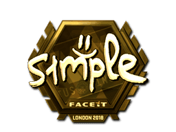 s1mple (Gold) CS2 Sticker