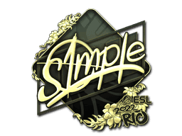 s1mple (Gold) CS2 Sticker