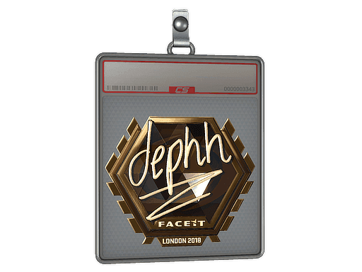 dephh (Gold) CS2 Sticker