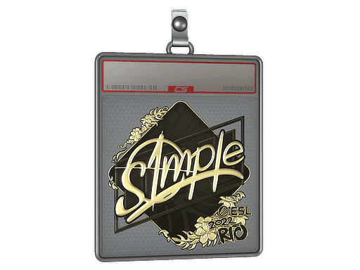 s1mple (Gold) CS2 Sticker