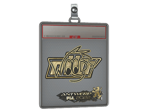WOOD7 (Gold) CS2 Sticker