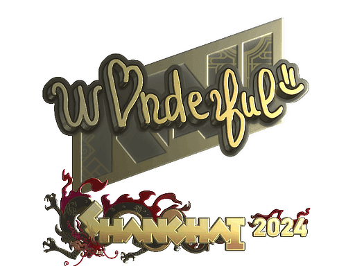 w0nderful (Gold) CS2 Sticker