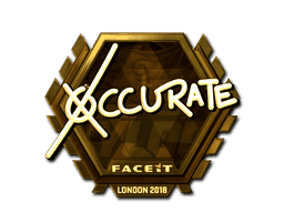 xccurate (Gold) CS2 Sticker