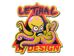 Yellow Lethal CS2 Sticker