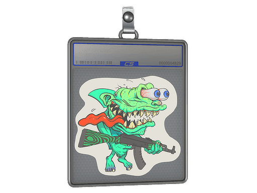Green Shark Shooter CS2 Sticker