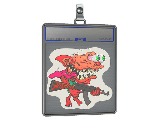 Red Shark Shooter CS2 Sticker