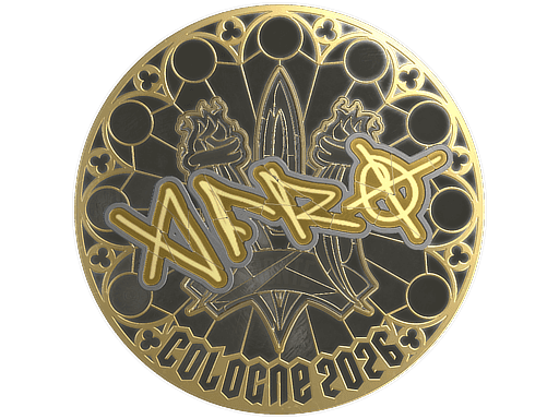 afro (Gold) CS2 Sticker