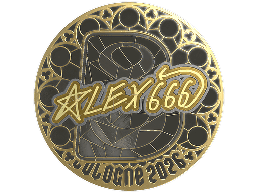 alex666 (Gold) CS2 Sticker