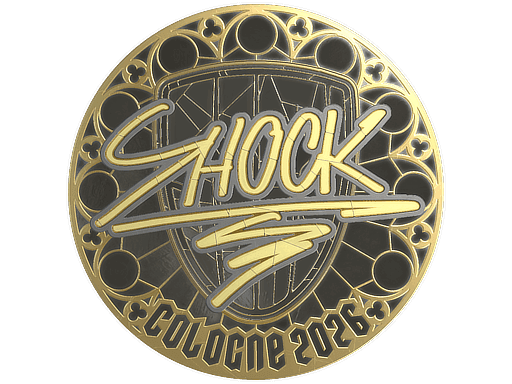 SHOCK (Gold) CS2 Sticker