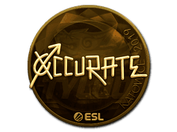 xccurate (Gold) CS2 Sticker