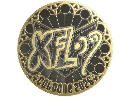 xfl0ud (Gold) CS2 Sticker