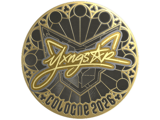 yxngstxr (Gold) CS2 Sticker