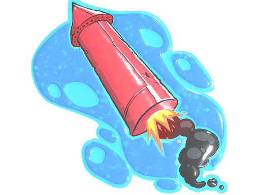 Big Red Rocket (Glitter) CS2 Sticker