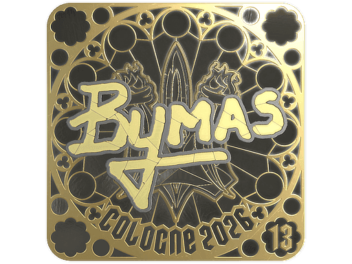 Bymas (Gold, Ranked) CS2 Sticker