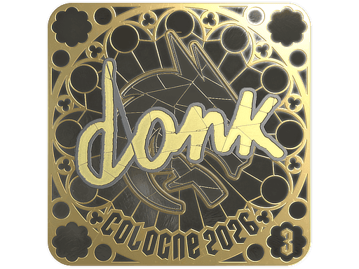 donk (Gold, Ranked) CS2 Sticker