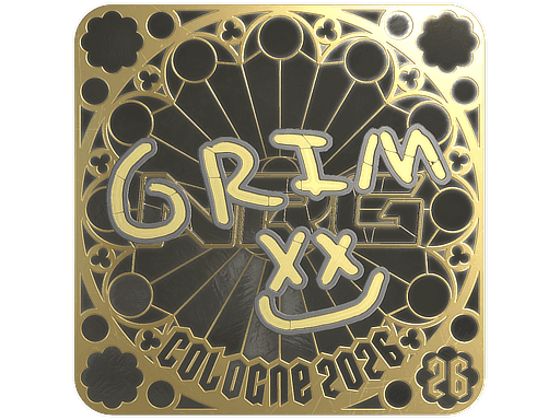 Grim (Gold, Ranked) CS2 Sticker