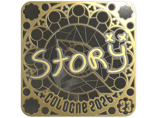 story (Gold, Ranked) CS2 Sticker