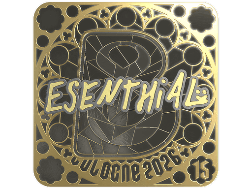 esenthial (Gold, Ranked) CS2 Sticker