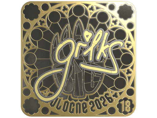 gr1ks (Gold, Ranked) CS2 Sticker
