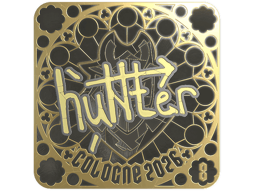 huNter- (Gold, Ranked) CS2 Sticker