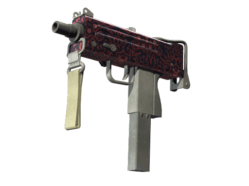 MAC-10 | Red Filigree CS2 Skin