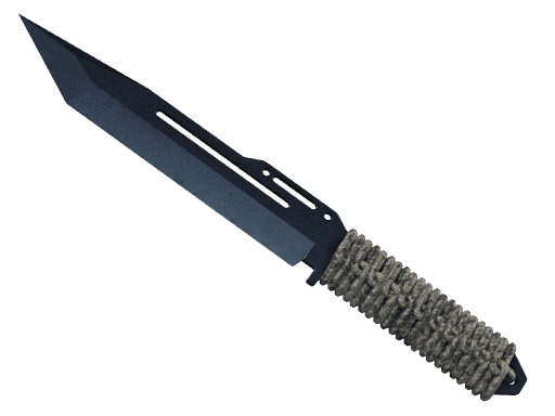 Paracord Knife Blue Steel (Battle Scarred)