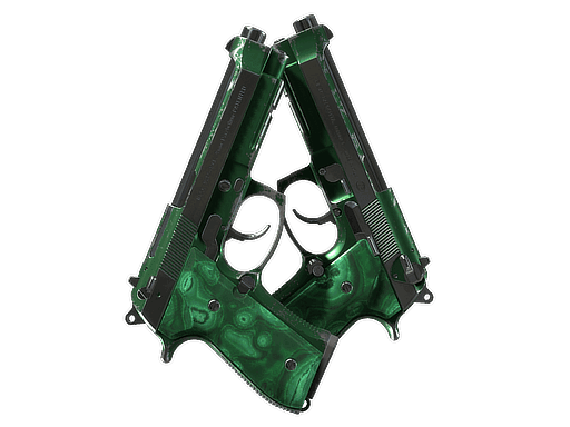 Dual Berettas Polished Malachite (Souvenir Field-Tested)